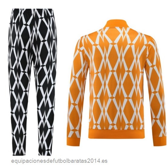 Nuevo Conjunto Completo Ropa Deportiva Con Cremallera Larga Costa De Marfil 2023 Negro Naranja Baratas